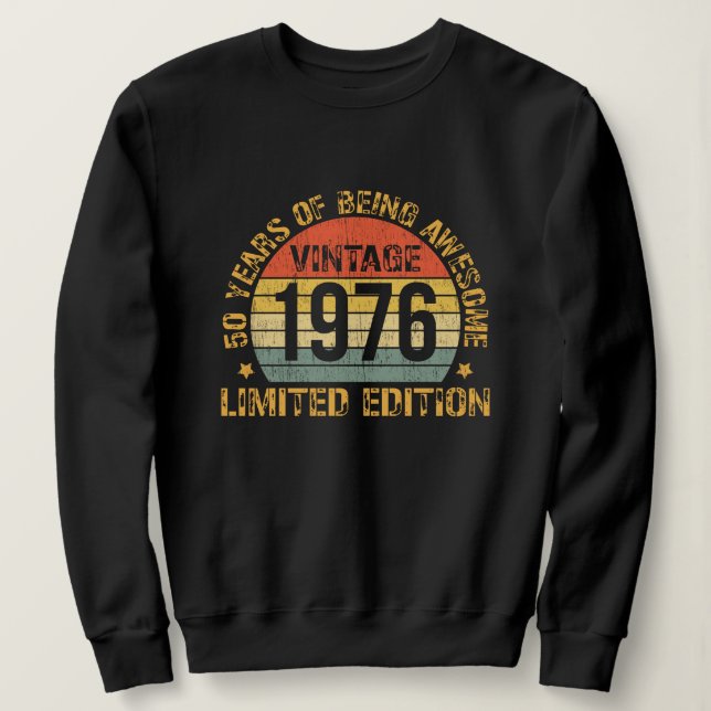 Camiseta 50 Years Old Vintage 1976 50th Birthday (Frente do Design)