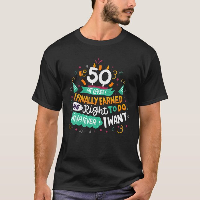 Camiseta 50A Festa de aniversário Engraçada Idade 50 Coisa  (Frente)