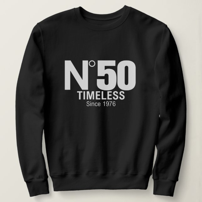 Camiseta 50th Birthday Sweatshirt (Frente do Design)