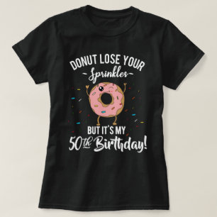 Camiseta 50th Rosquinha engraçada do aniversário cinqüê