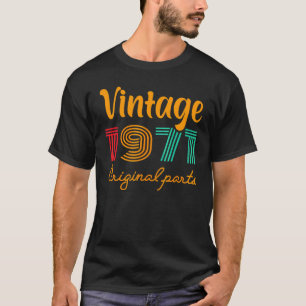 Camiseta 51º Aniversário Vintage 1971 Ano Aniversário 1971