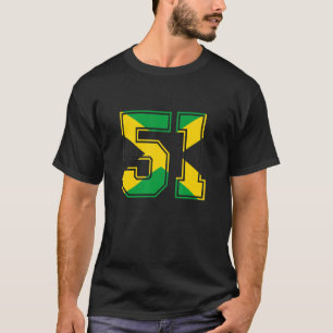 Camiseta 5100 ruas jamaicana de aniversário de 51 anos, núm