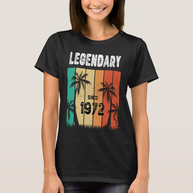 Camiseta 51 Aniversário de 1972 Aniversário para Homens e M (Frente)