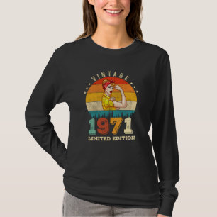 Camiseta 51 anos de idade 1971 Vintage 51ruas Aniversário P