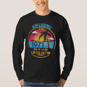 Camiseta 51 Anos De Idade Incrível Desde 1971 51rua Anivers