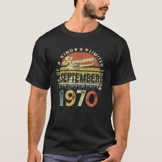 Camiseta 51 Anos De Idade Incrível Desde Setembro De 1970 5