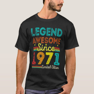 Camiseta 51 anos de idade Vintage Legend Incrível desde 197