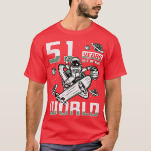 Camiseta 51 Anos Deste Mundo, 51 ruas Pássaros Pássaros A