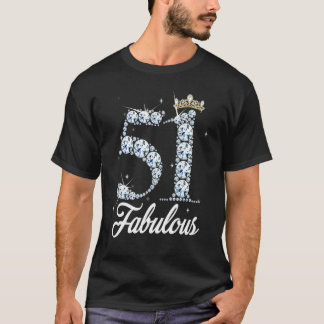 Camiseta 51 Anos É A Minha Rainha Diamante de 51 ruas, Aniv