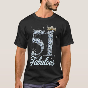 Camiseta 51 Anos É A Minha Rainha Diamante de 51 ruas, Aniv