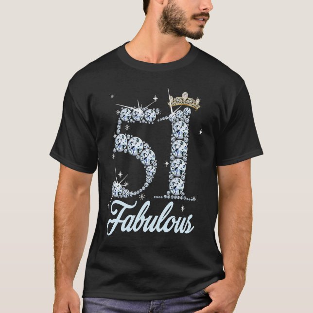 Camiseta 51 Anos É A Minha Rainha Diamante de 51 ruas, Aniv (Frente)