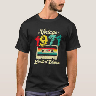 Camiseta 51 anos Vintage 1971 Cassette Tape 51Rua Birth