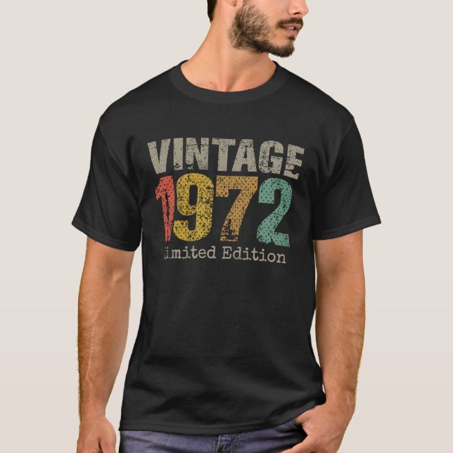 Camiseta 51 anos Vintage 1972 51rua Aniversário (Frente)