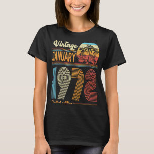 Camiseta 51 anos Vintage de aniversário de 1972