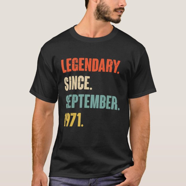 Camiseta 51 Year Old 51st Birthday Legendary Since Septembe (Frente)
