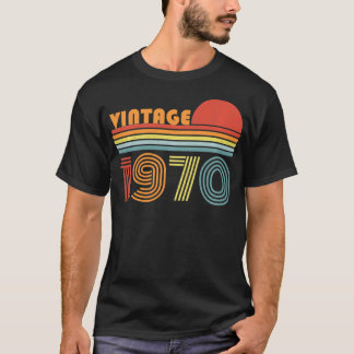 Camiseta 51 Year Old Birthday Gift Vintage Retro Sunset Bor