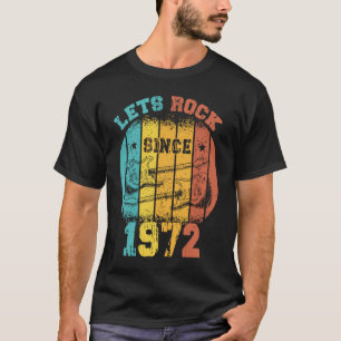 Camiseta 51ruas Birthday Vintage 1972 Retro 51 Anos Guit