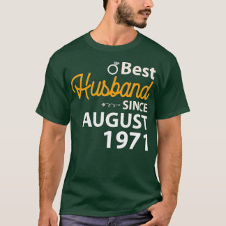 Camiseta 51st Wedding Anniversary Husband Since August 1971