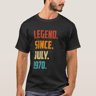 Camiseta 52ª Lenda De Aniversário Desde Julho De 1970 52 An