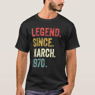 Camiseta 52º Aniversário, 52 Anos De Legenda Desde Março De