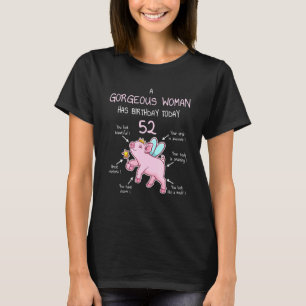 Camiseta 52º Aniversário 52 Anos Mulher Gorda P