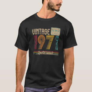 Camiseta 52º Aniversário Oferece Cassette Vintage 1971 Limi