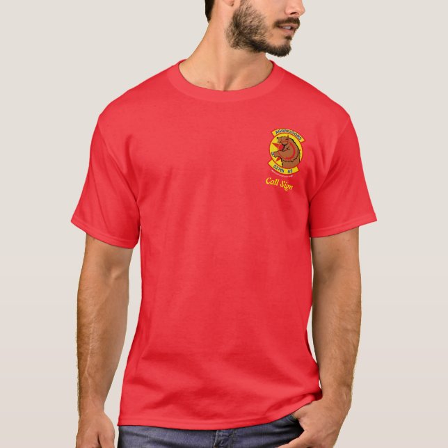 Camiseta 527th COMO o Flanker com sinal de chamada (camisa (Frente)