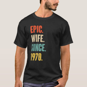 Camiseta 52 Anos de Aniversário de Casamento Para Sua Espos
