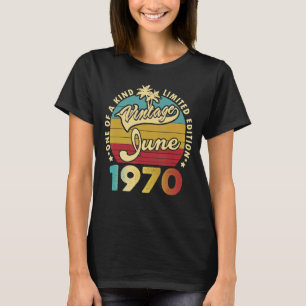 Camiseta 52 anos de idade, Awis de aniversário desde junho