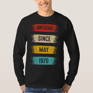 Camiseta 52 Anos De Idade Incrível Desde Maio De 1970 52º A