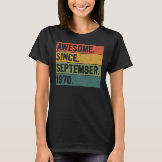 Camiseta 52 Anos De Idade Incrível Desde Setembro De 1970 5