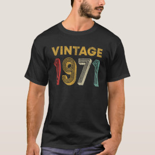 Camiseta 52 anos de idade Retro Vintage 1971 52º aniversári