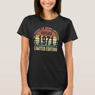 Camiseta 52 anos Vintage 1971 52º aniversário