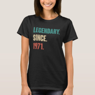 Camiseta 52 anos Vintage 1971 Aniversário 52ª Decoração