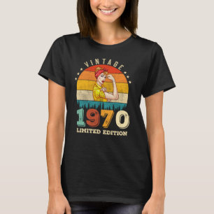 Camiseta 52 anos Vintage Women 1970 52nd Birthday Gift
