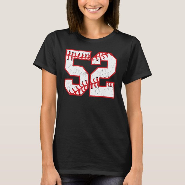Camiseta 52 Celebração de Festa de Baile de Tema de Beisebo (Frente)