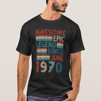 Camiseta 52Nd Birthday Gifts Awesome Epic Legend Since June
