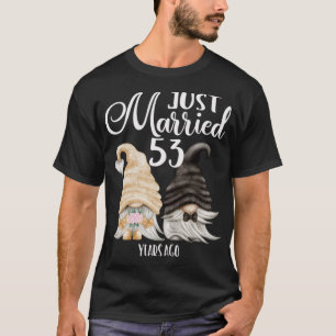 Camiseta 53º Aniversário de Casamento Acaba de se Casar há 