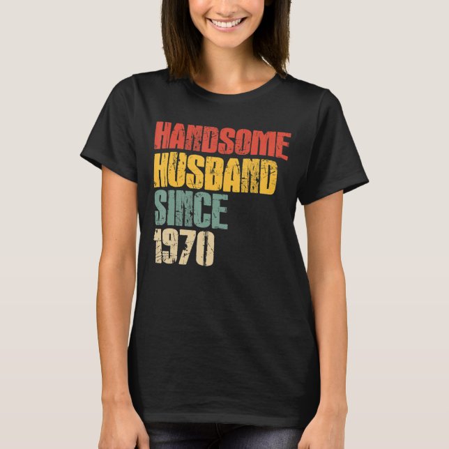 Camiseta 53º Aniversário de Casamento para Him Bonito (Frente)