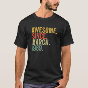 Camiseta 53º Aniversário Impressionante Desde Março De 1