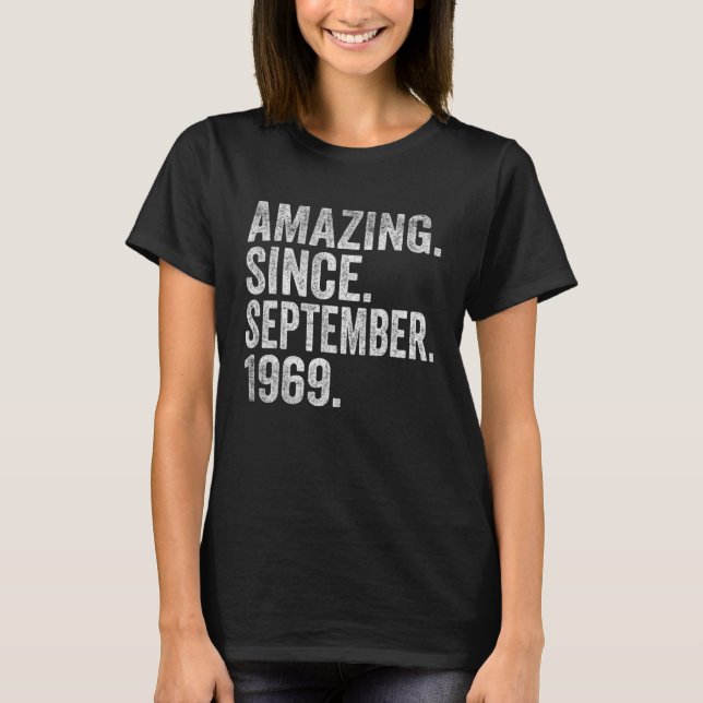 Camiseta 53 anos 53 anos surpreendentes desde setembro (Frente)