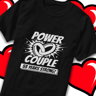 Camiseta 53 anos de Casal de super potência 53 anos da Comi
