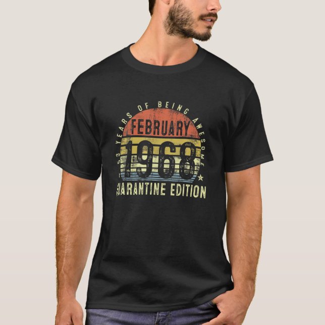 Camiseta 53 Anos De Idade 53.ª Decoração De Aniversário Fev (Frente)