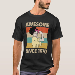 Camiseta 53 anos de idade incrível desde 1970 53º aniversár