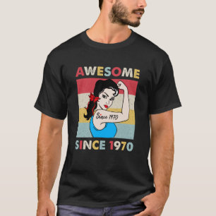 Camiseta 53 anos de idade incrível desde 1970 53º aniversár