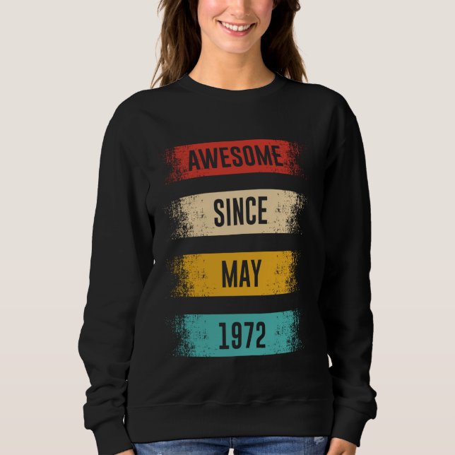 Camiseta 53 Anos De Idade Incrível Desde Maio De 1972 53º A (Frente)