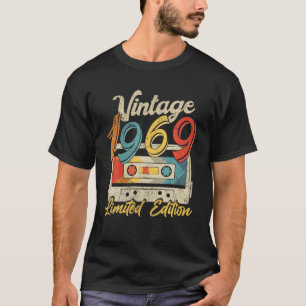 Camiseta 53 Anos Vintage 1969 Cassette Tape Retro 53Rd