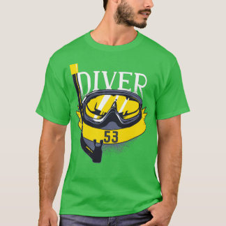 Camiseta 53.o Aniversário, mergulho de 53 anos