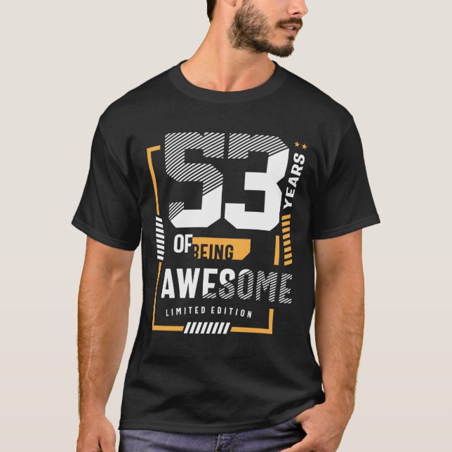 Camiseta 53 Years Of Being Awesome 53rd Birthday (Frente)