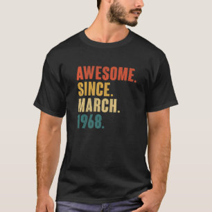 Camiseta 54. º aniversário 54 anos é incrível desde março d